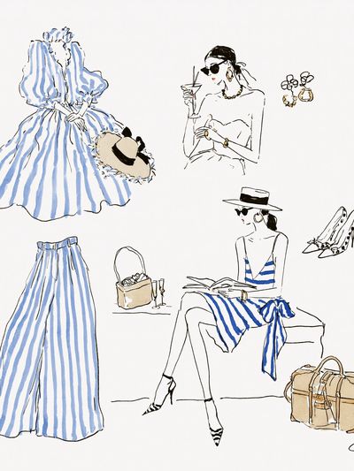 Fashion Sketch Collage Illustration Poster. poster