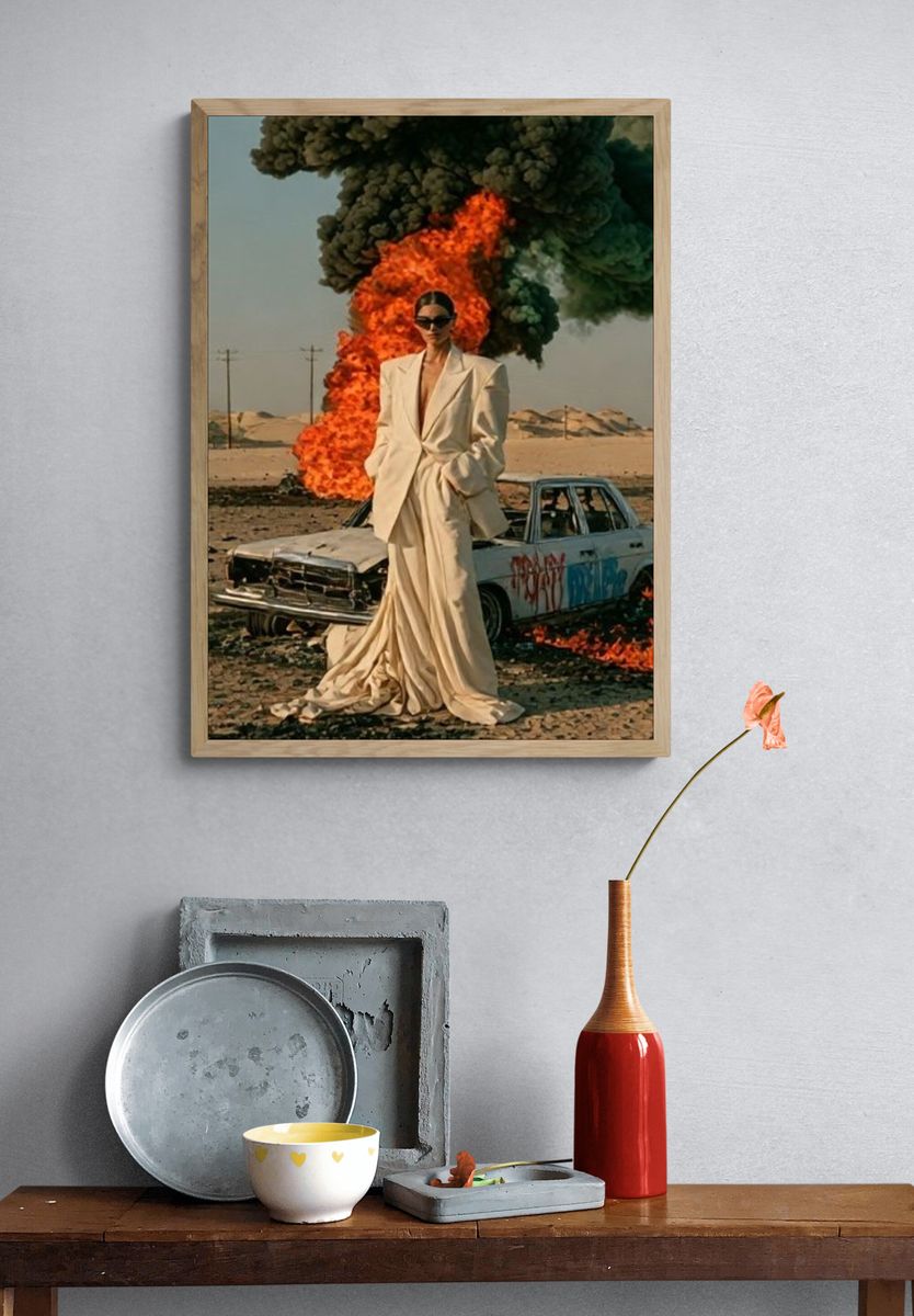 Desert Fire Fashion Poster. — room view 3
