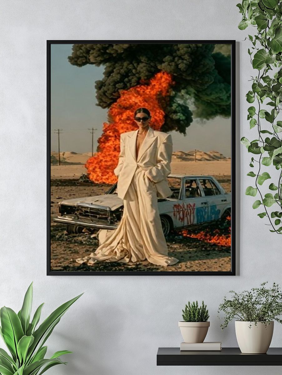 Desert Fire Fashion Poster. — room view 4