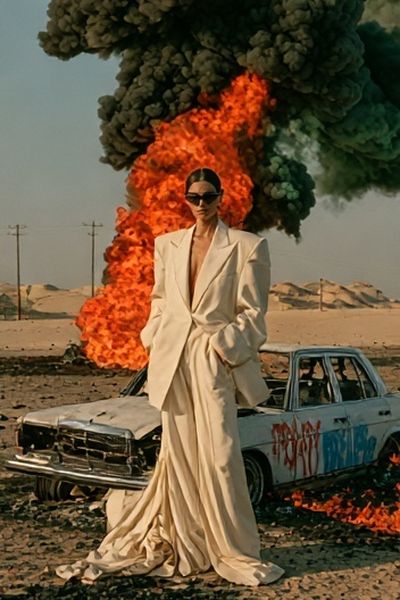 Desert Fire Fashion Poster.