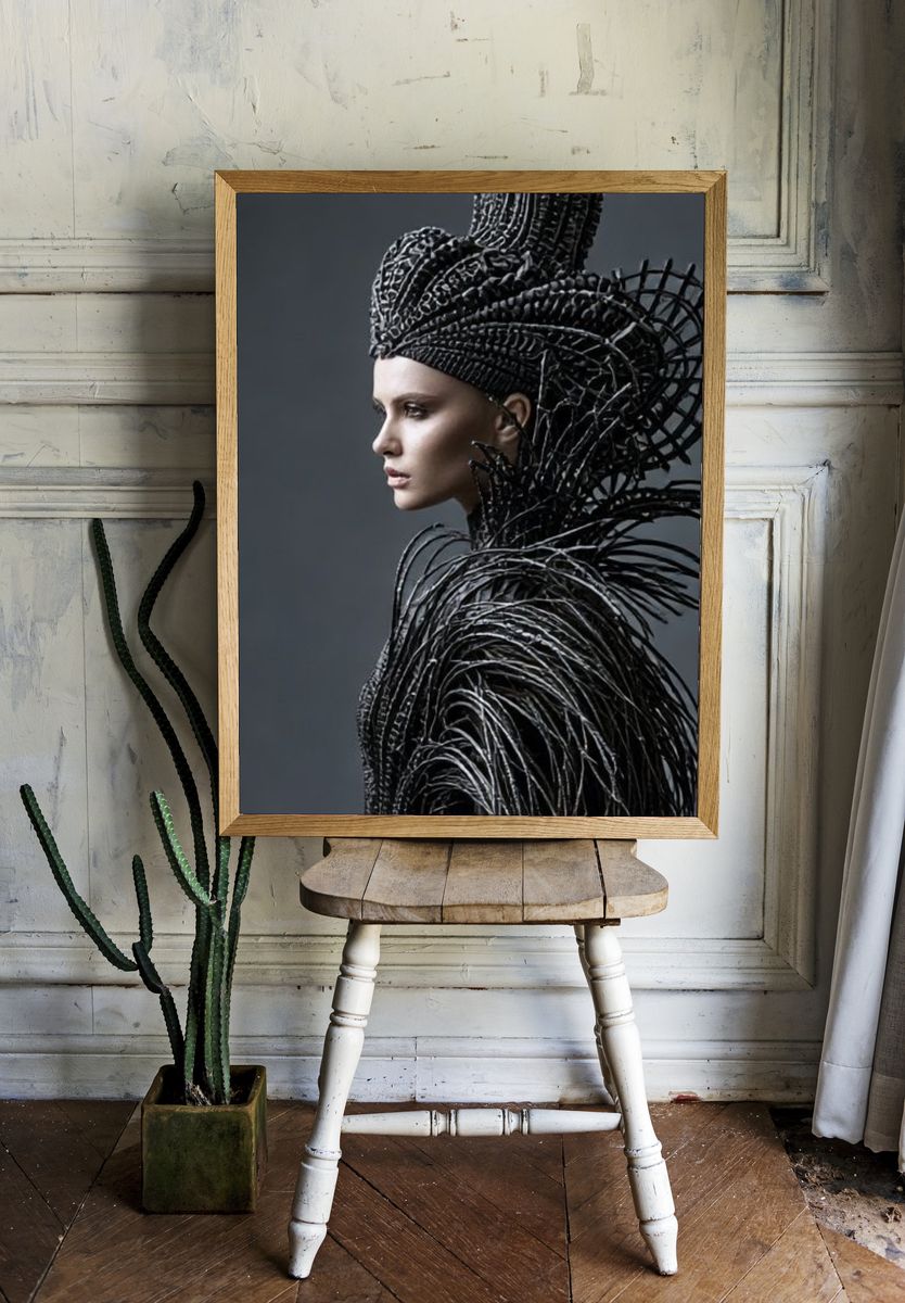 Avant-Garde Portrait Fashion Poster. room preview