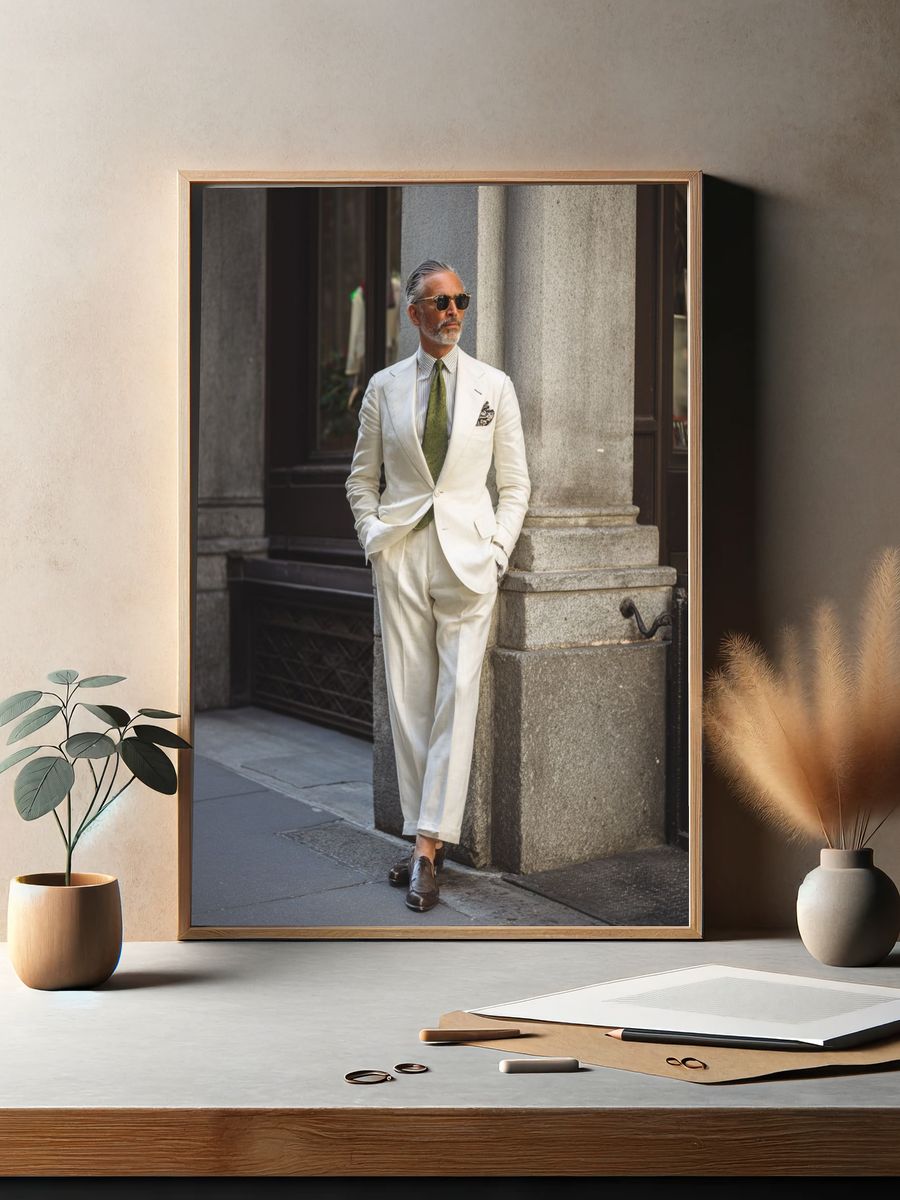 Elegant Street Style Portrait Poster. — room view 2