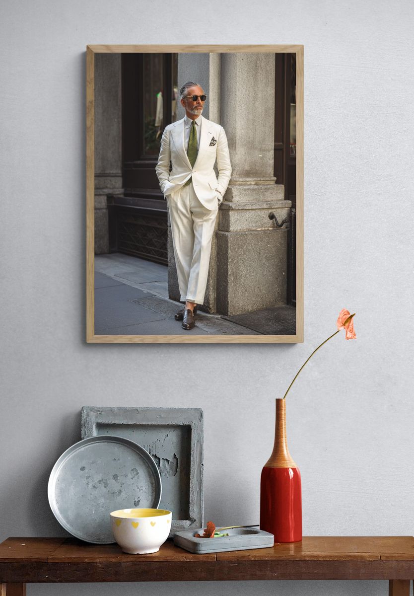 Elegant Street Style Portrait Poster. — room view 3