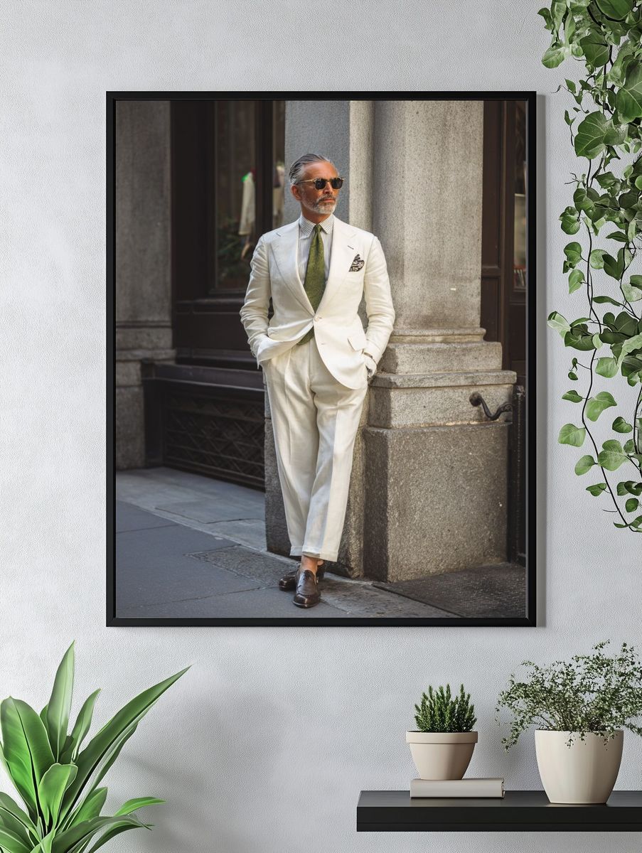Elegant Street Style Portrait Poster. — room view 4