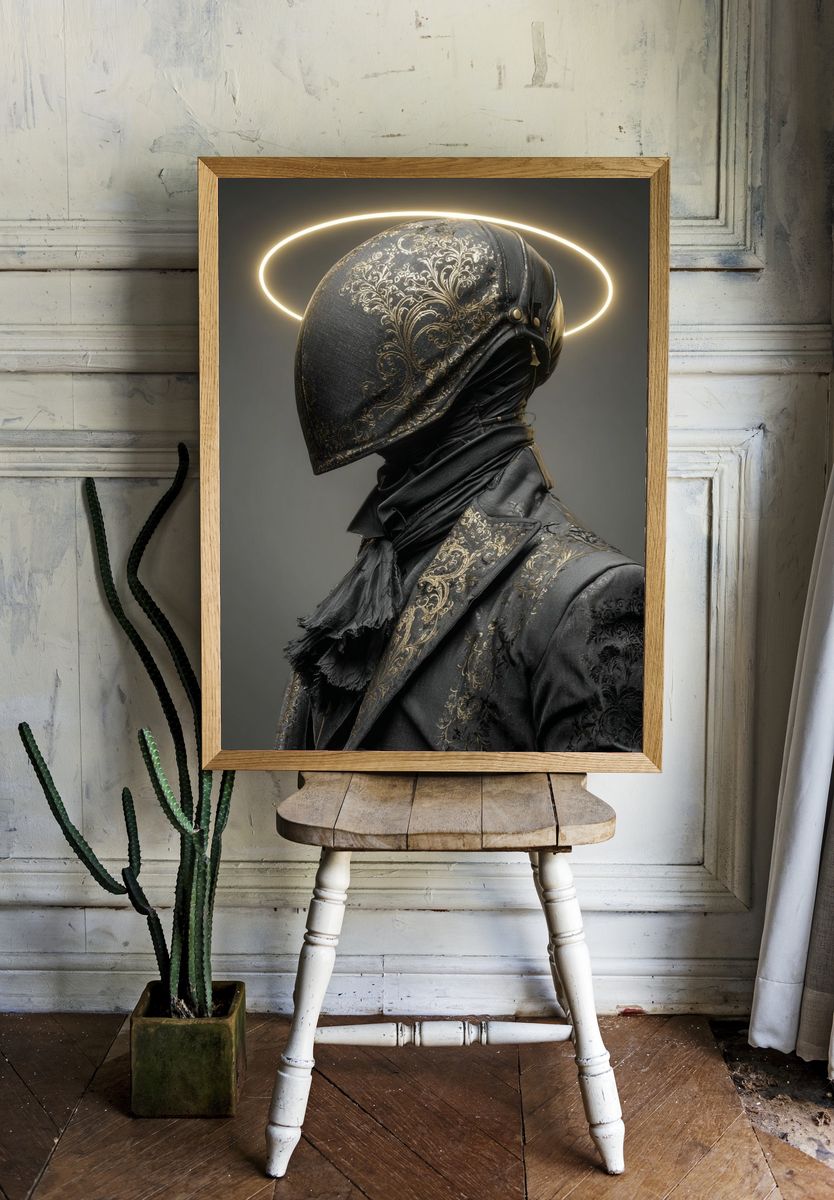 Haloed Fashion Portrait Print. room preview
