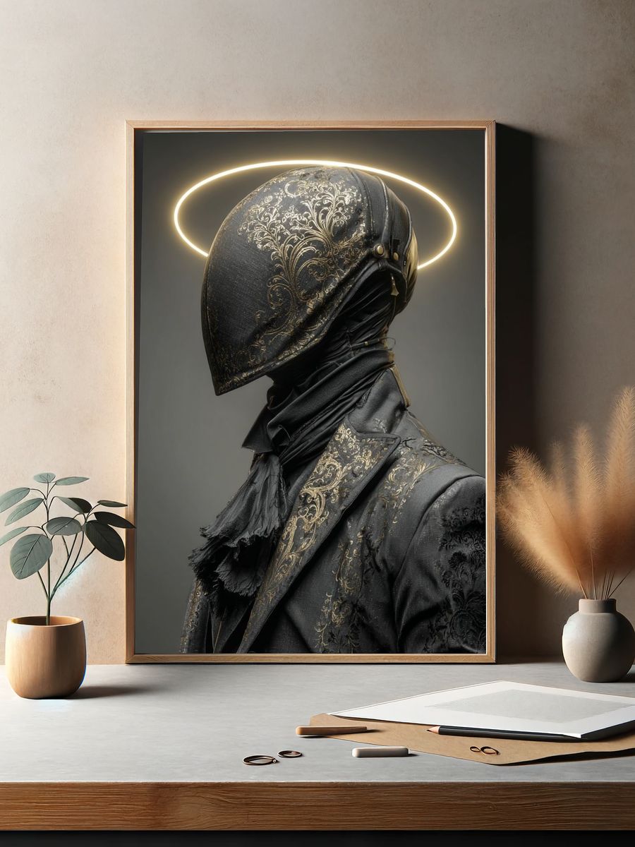 Haloed Fashion Portrait Print. — room view 2