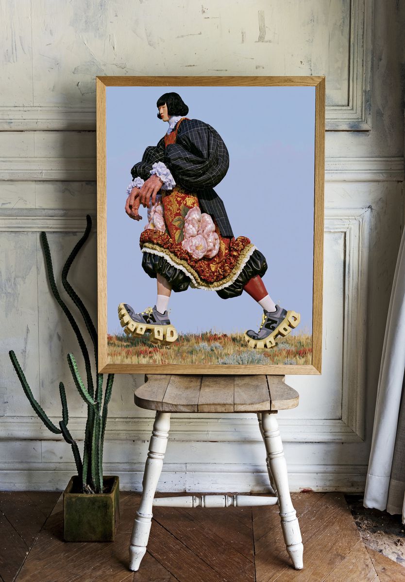 Avant-Garde Fashion Figure Poster. room preview
