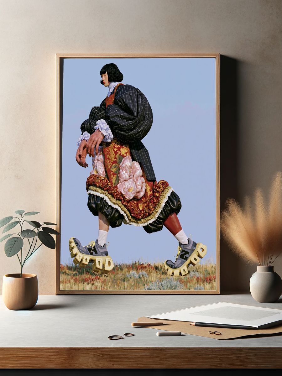 Avant-Garde Fashion Figure Poster. — room view 2