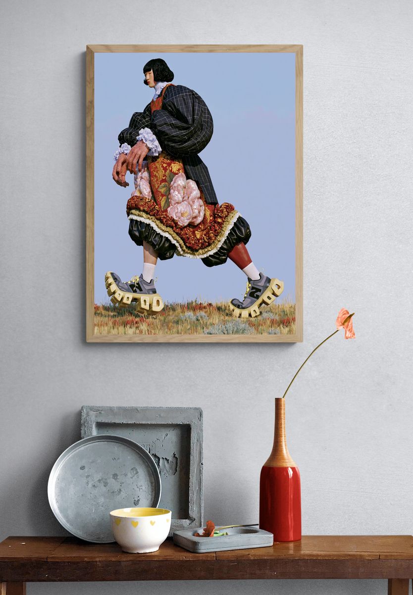 Avant-Garde Fashion Figure Poster. — room view 3