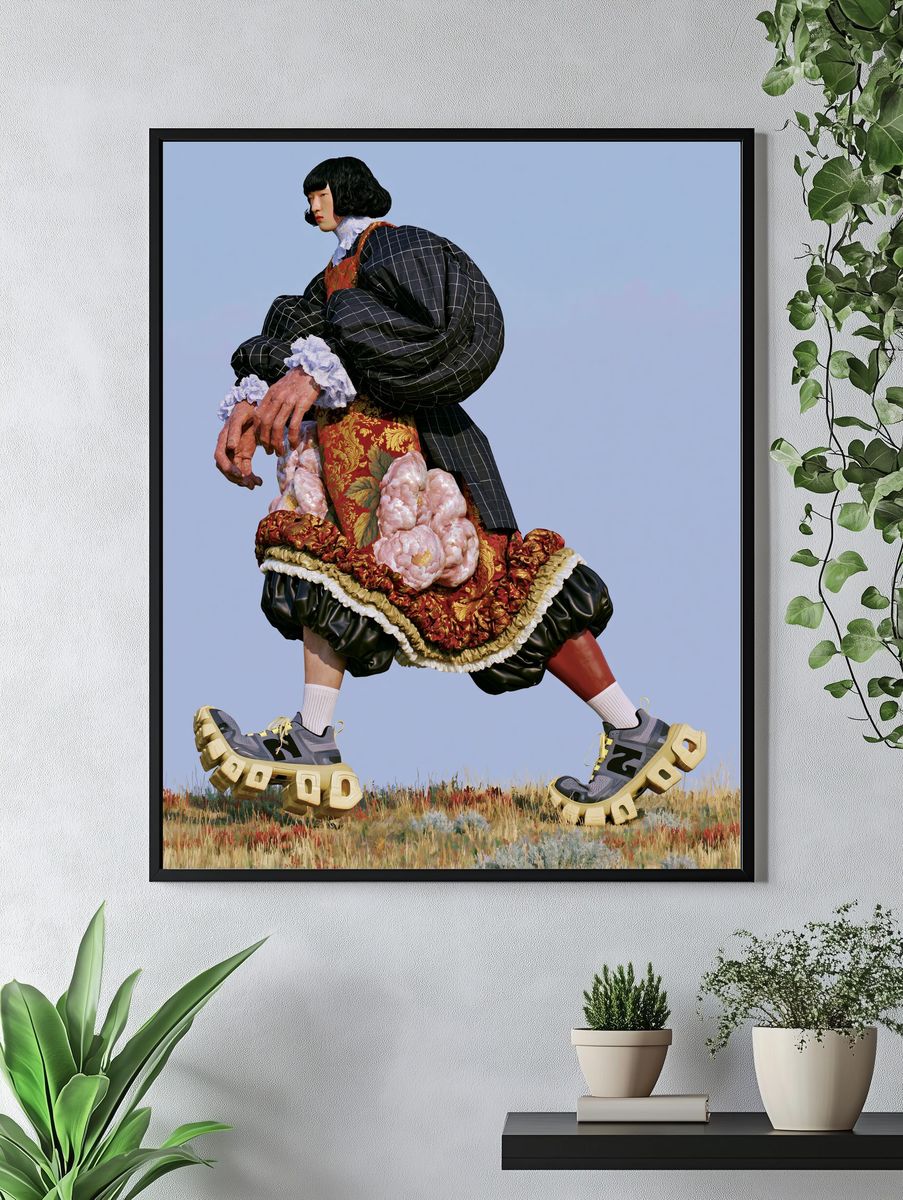 Avant-Garde Fashion Figure Poster. — room view 4
