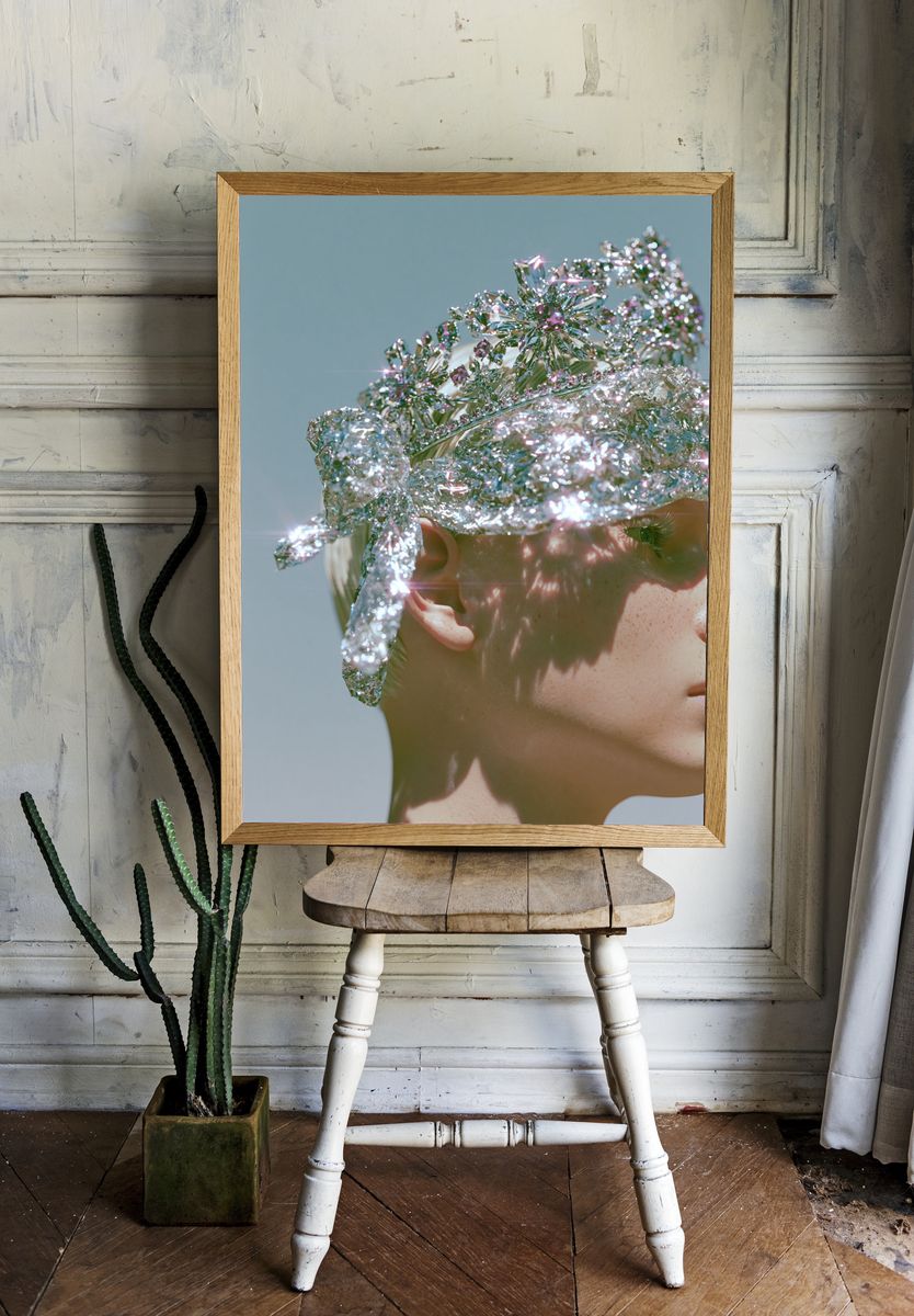 Crystal Crown Portrait Print. room preview
