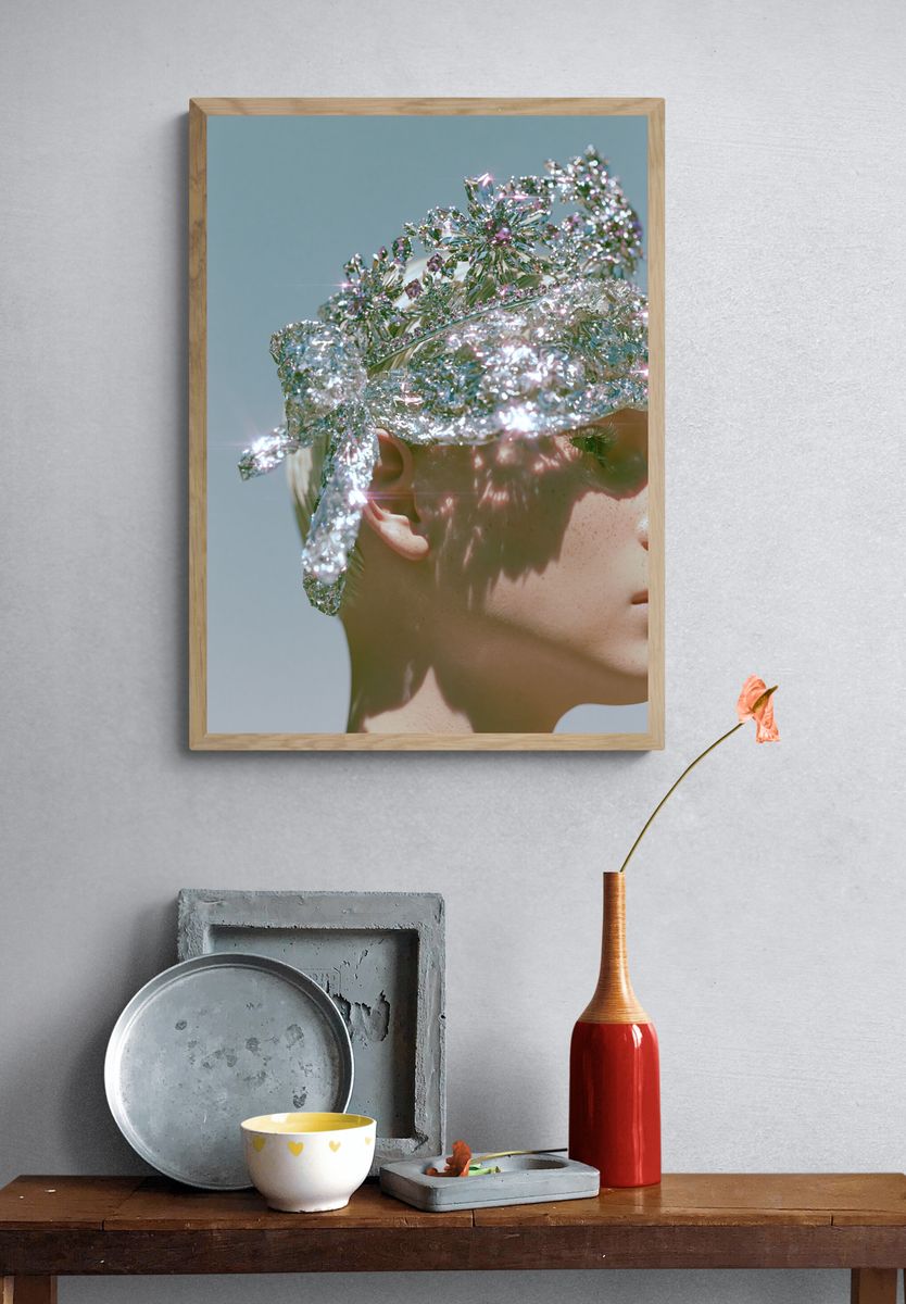 Crystal Crown Portrait Print. — room view 3