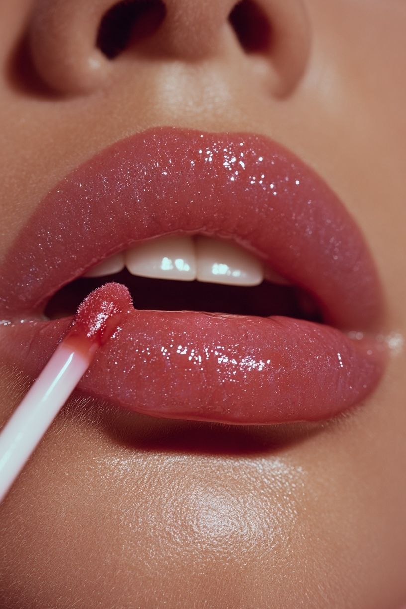 Glossy Lips Beauty Poster. poster detail