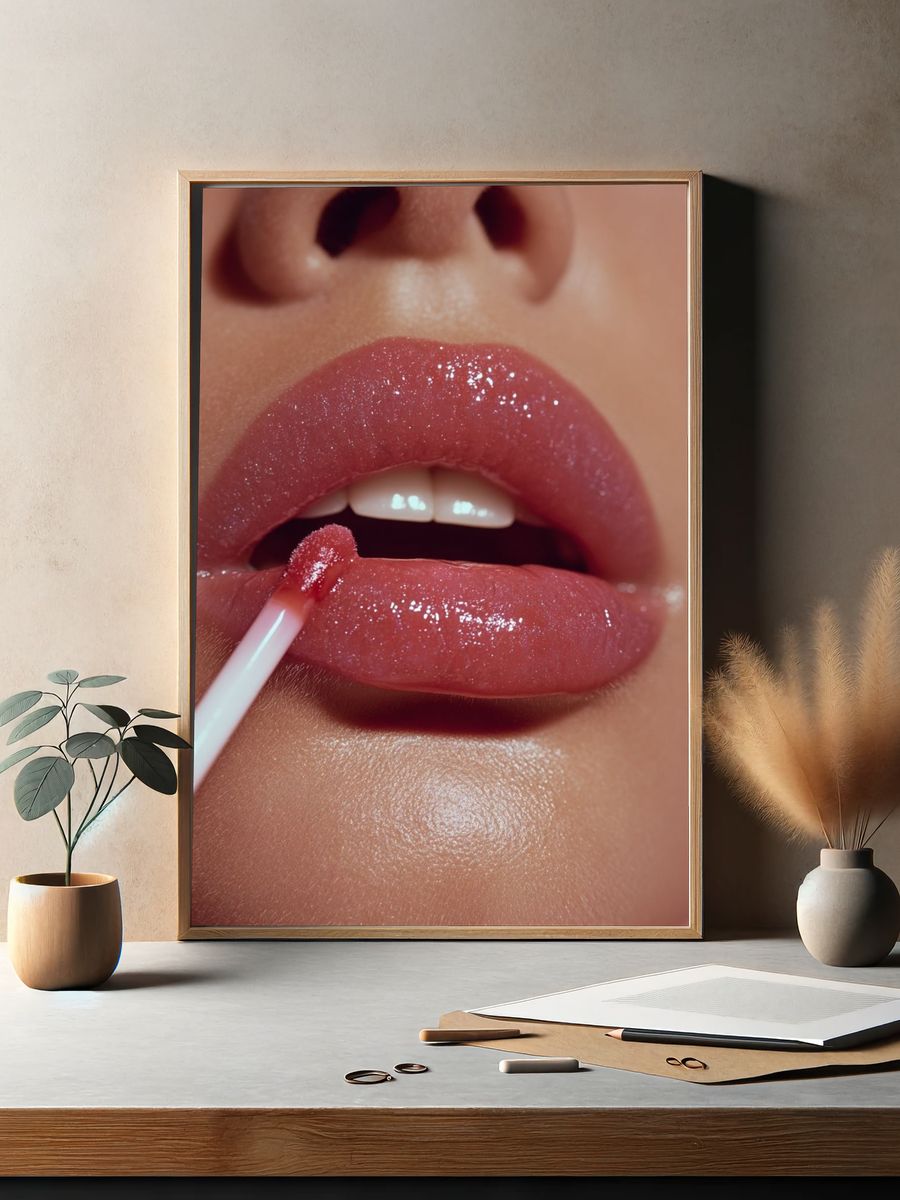 Glossy Lips Beauty Poster. — room view 2