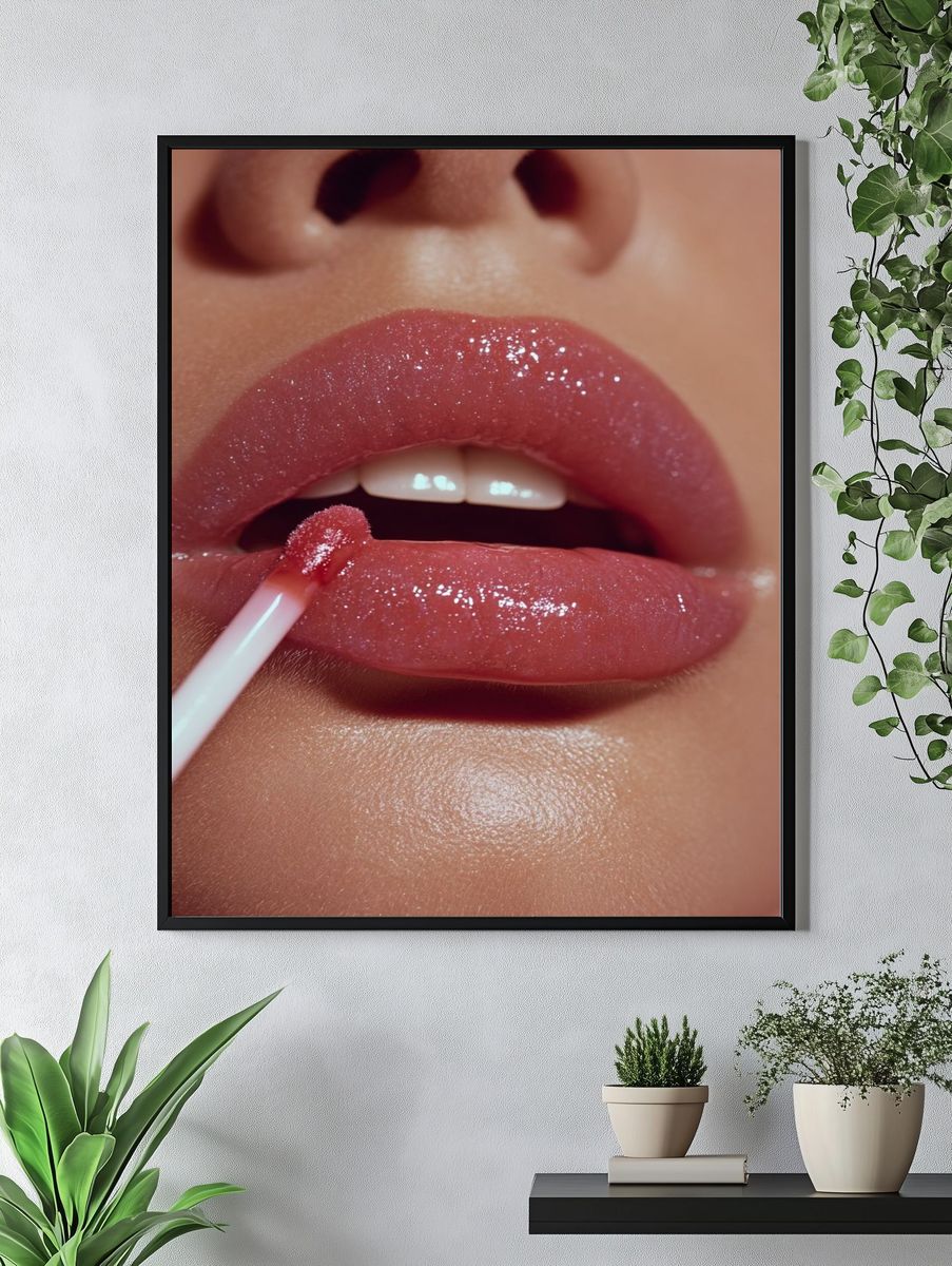 Glossy Lips Beauty Poster. — room view 4