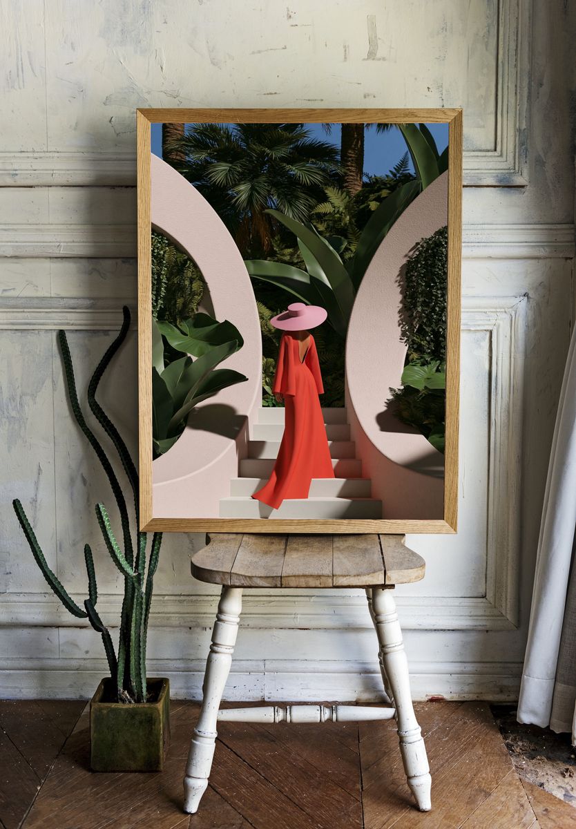 Palm Garden Fashion Poster. room preview