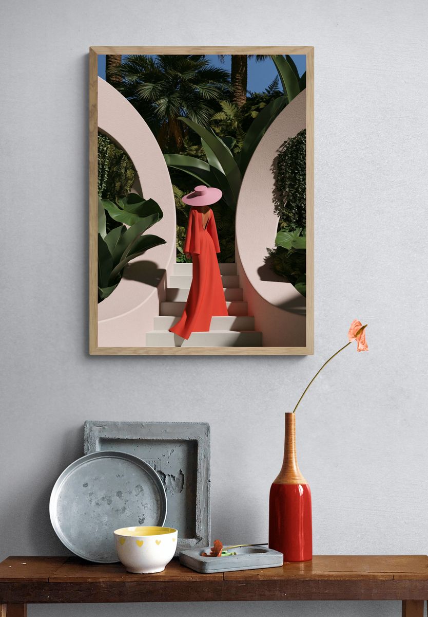 Palm Garden Fashion Poster. — room view 3