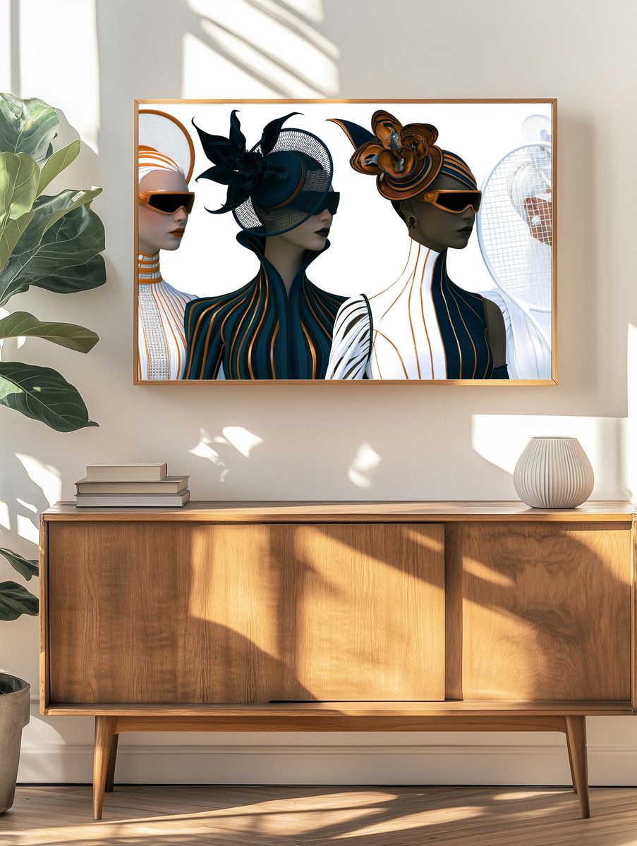 Futurist Fashion Portrait Poster. — room view 3