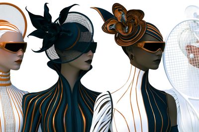 Futurist Fashion Portrait Poster. poster