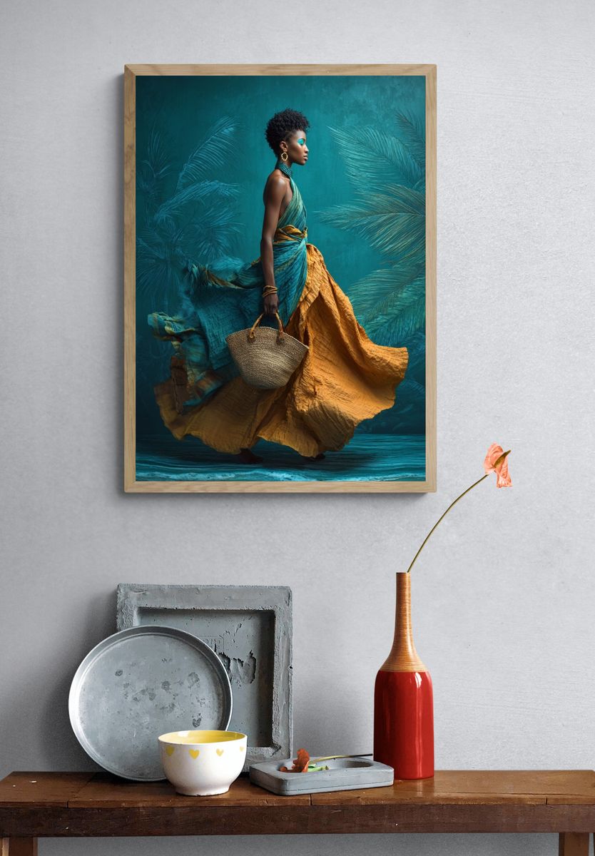 Tropical Elegance Fashion Poster. — room view 3