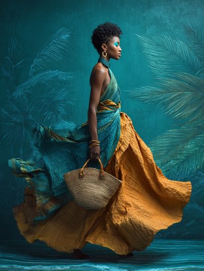 Tropical Elegance Fashion Poster