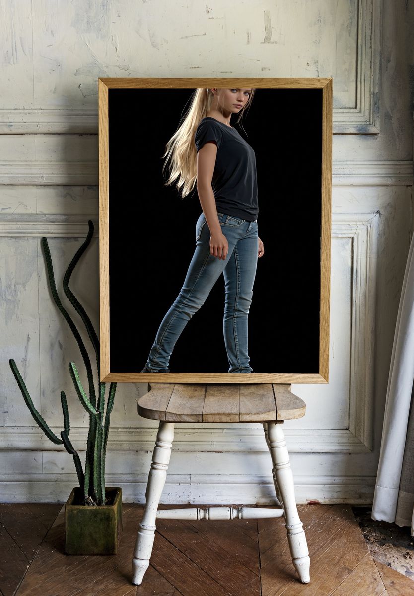 Fashion Model Portrait Poster. room preview