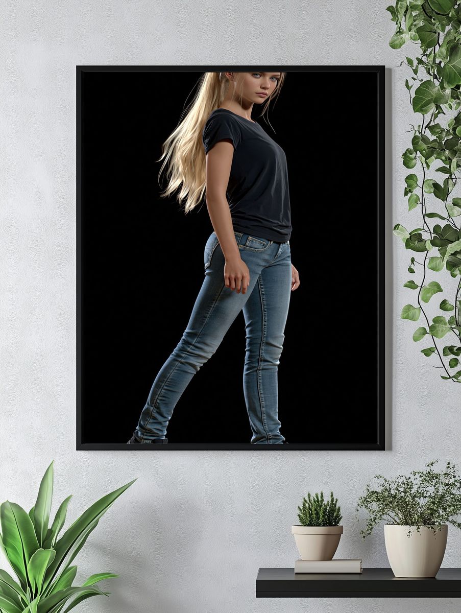 Fashion Model Portrait Poster. — room view 4