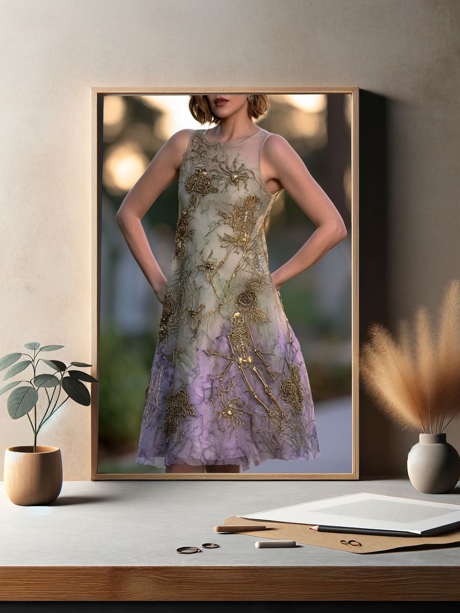 Haute Couture Skeleton Dress Poster. — room view 2