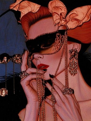 Avant-Garde Fashion Portrait Poster. poster detail