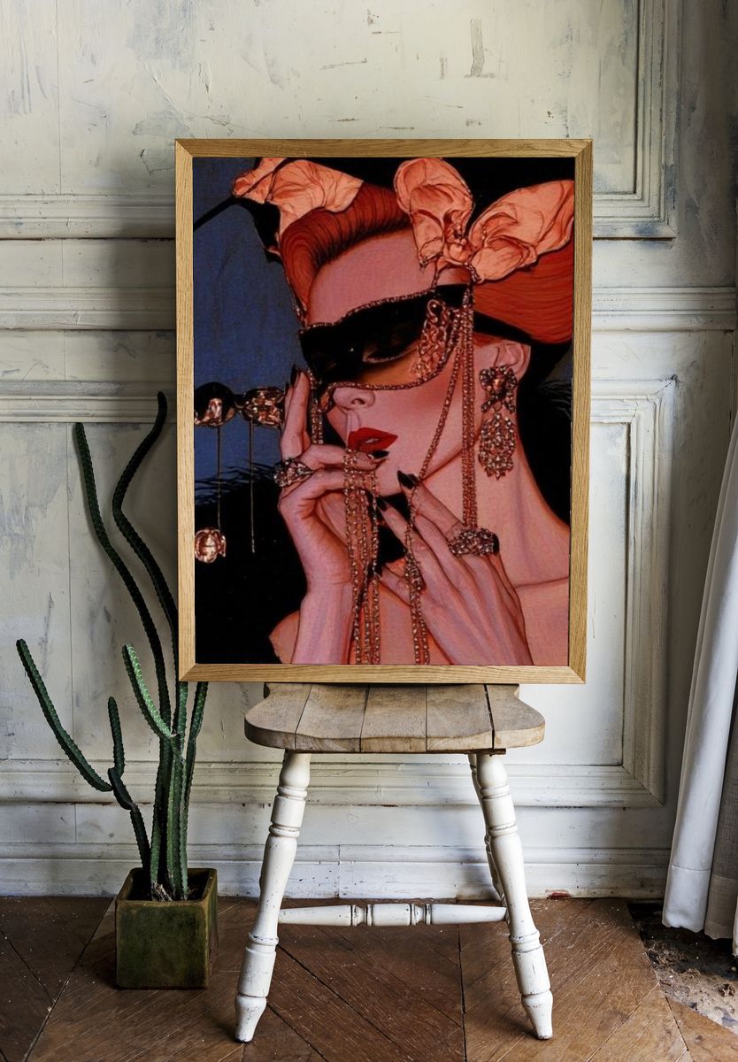 Avant-Garde Fashion Portrait Poster. — room view 1