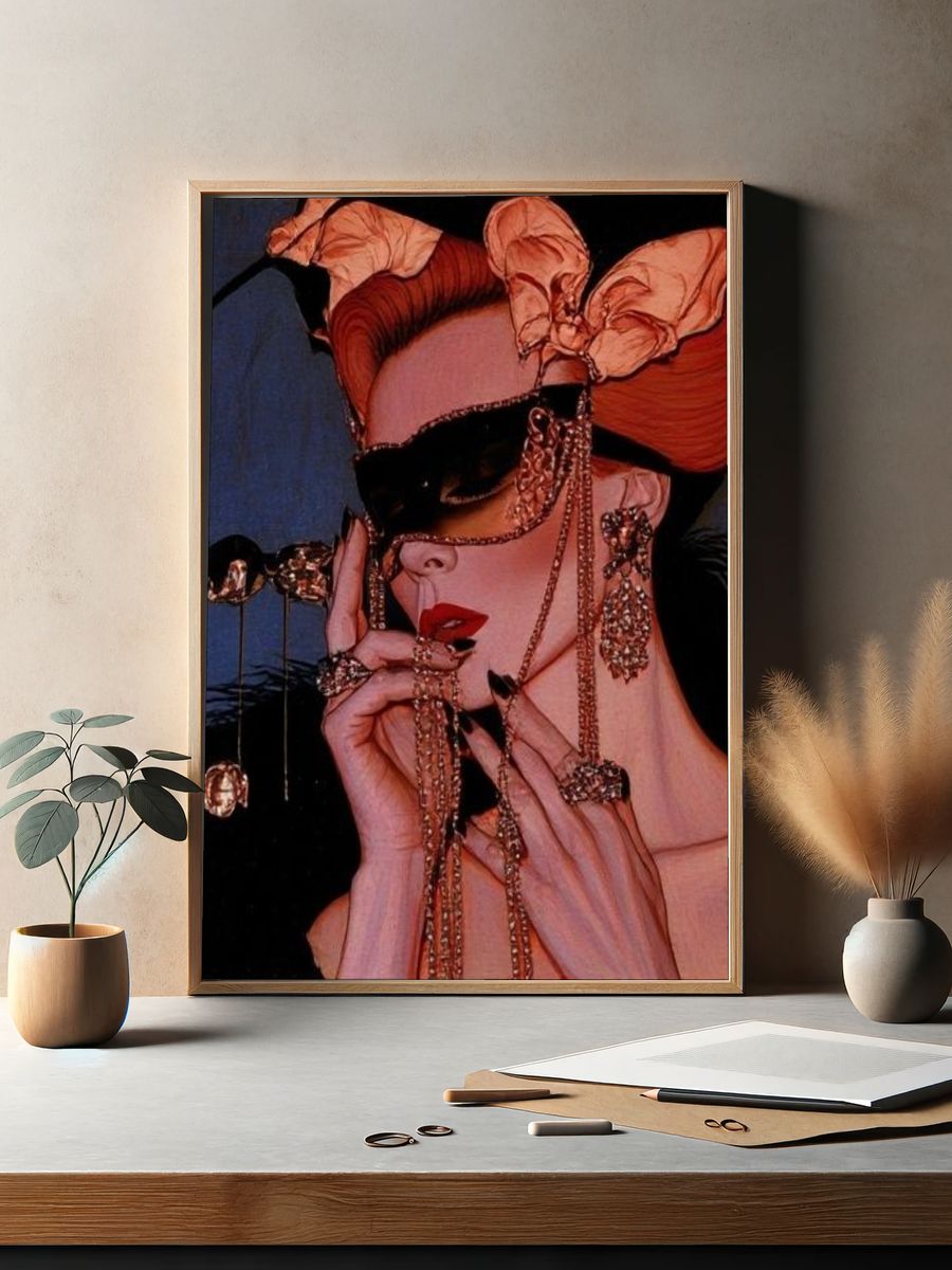 Avant-Garde Fashion Portrait Poster. — room view 2