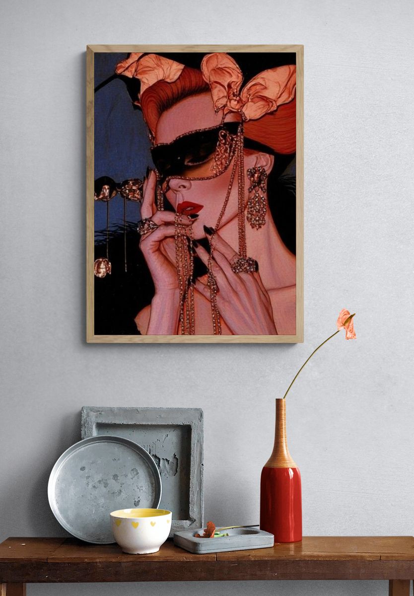 Avant-Garde Fashion Portrait Poster. — room view 3