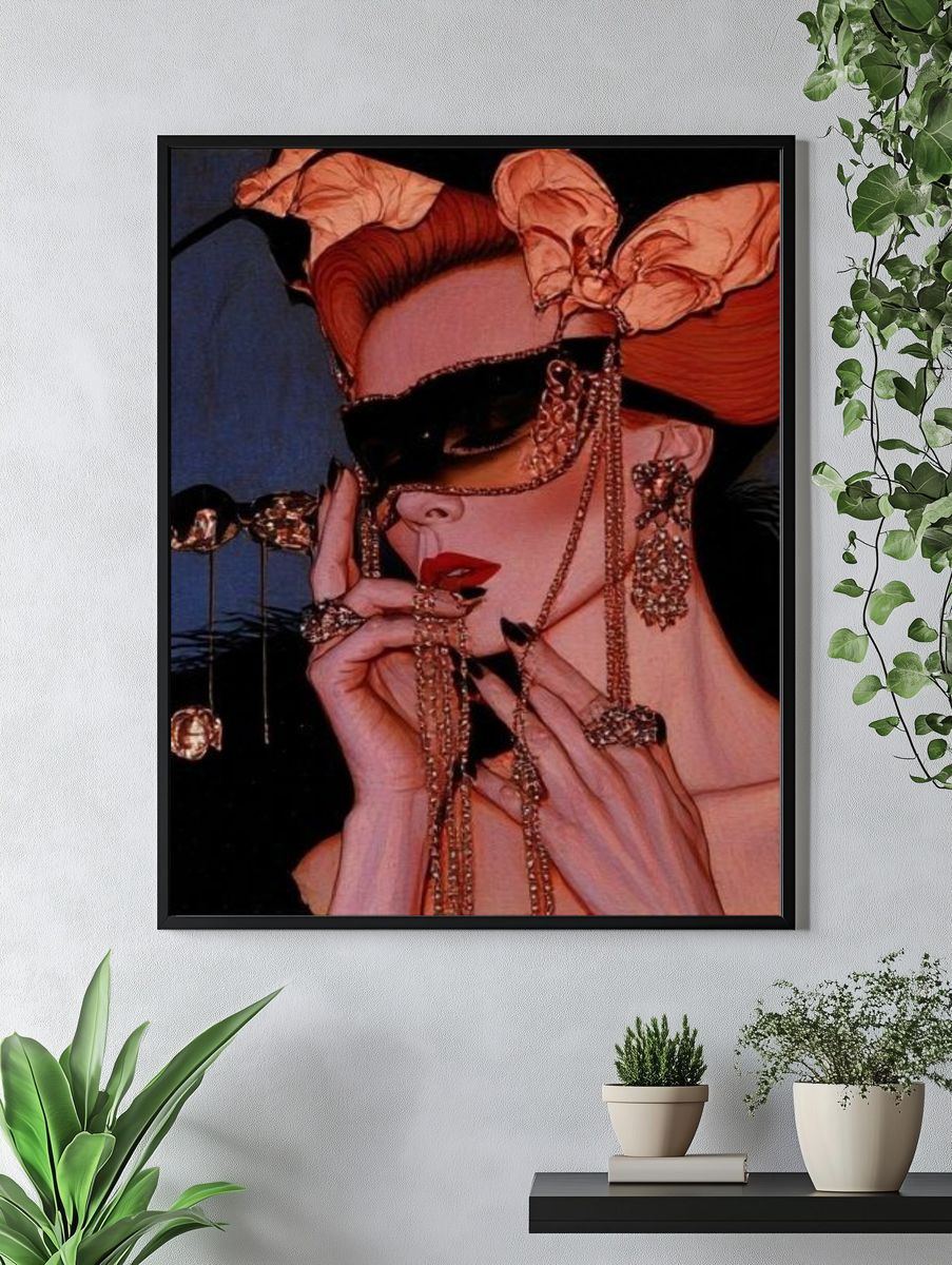Avant-Garde Fashion Portrait Poster. — room view 4