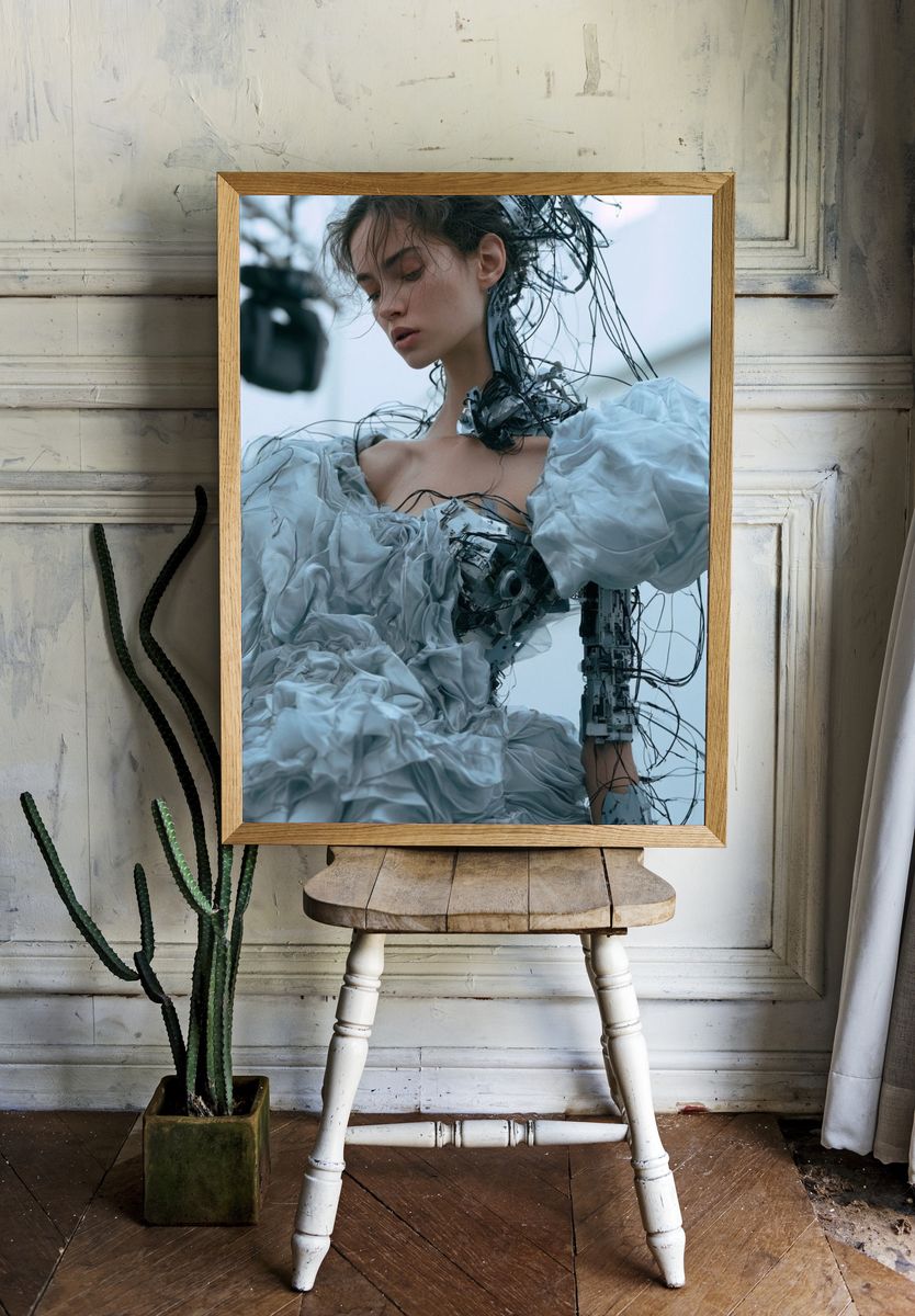 Cyber Couture Portrait Print. room preview