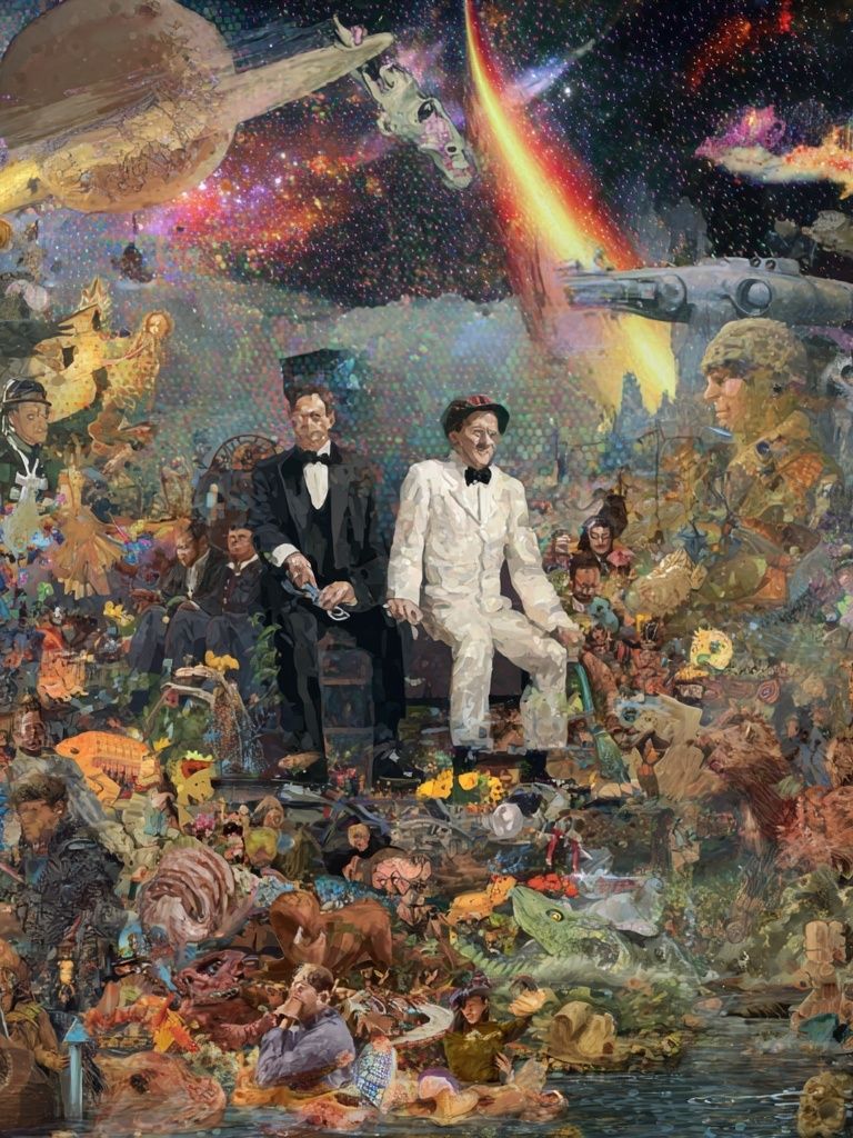 Surreal Cosmic Collage Poster. poster — fine-art art