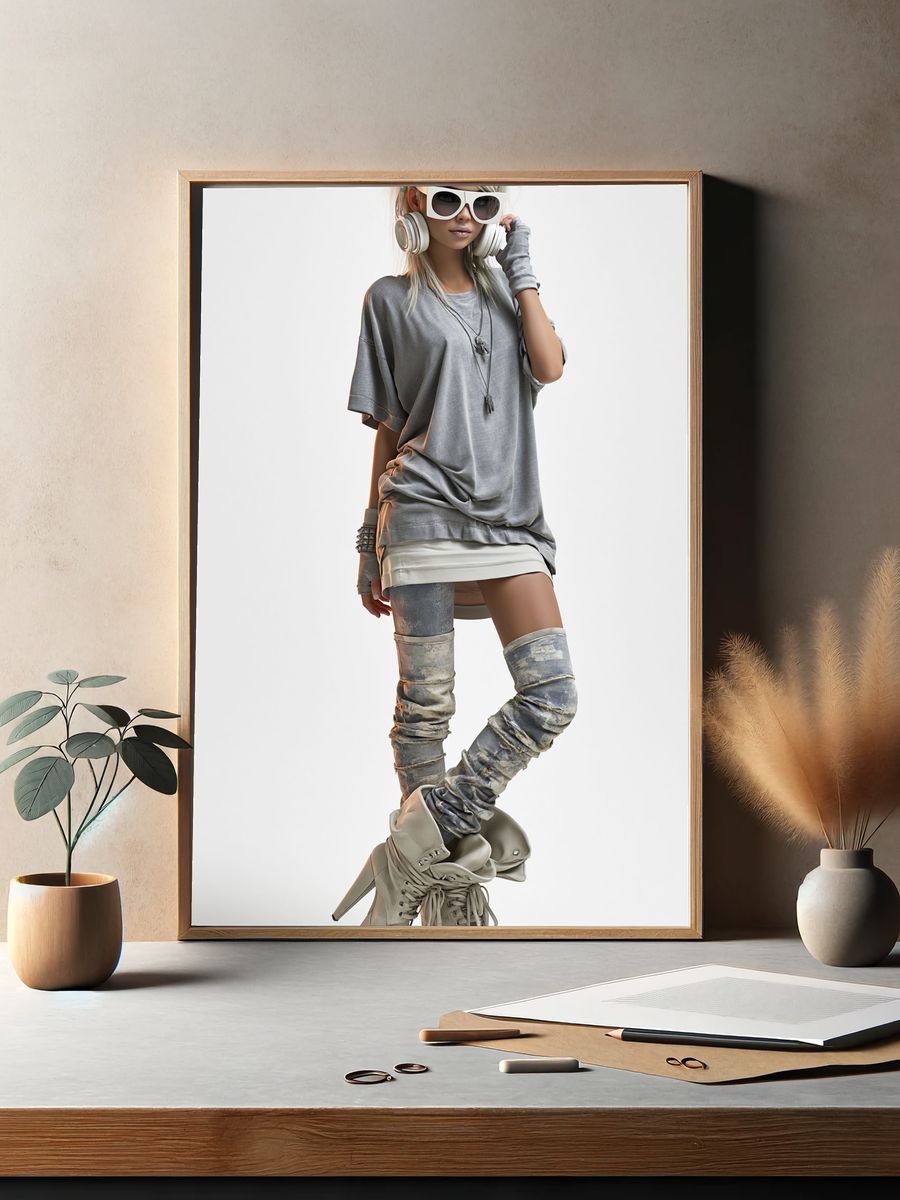 Avant-Garde Fashion Portrait Poster. — room view 2