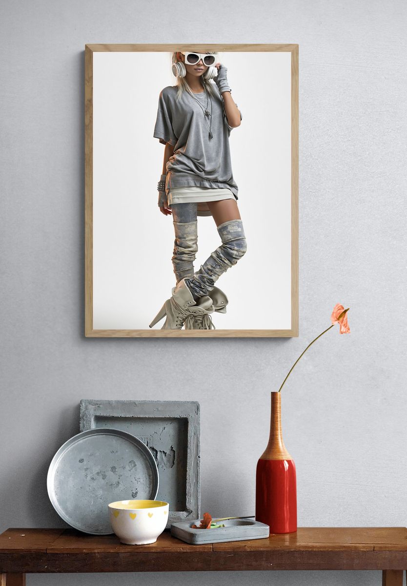 Avant-Garde Fashion Portrait Poster. — room view 3