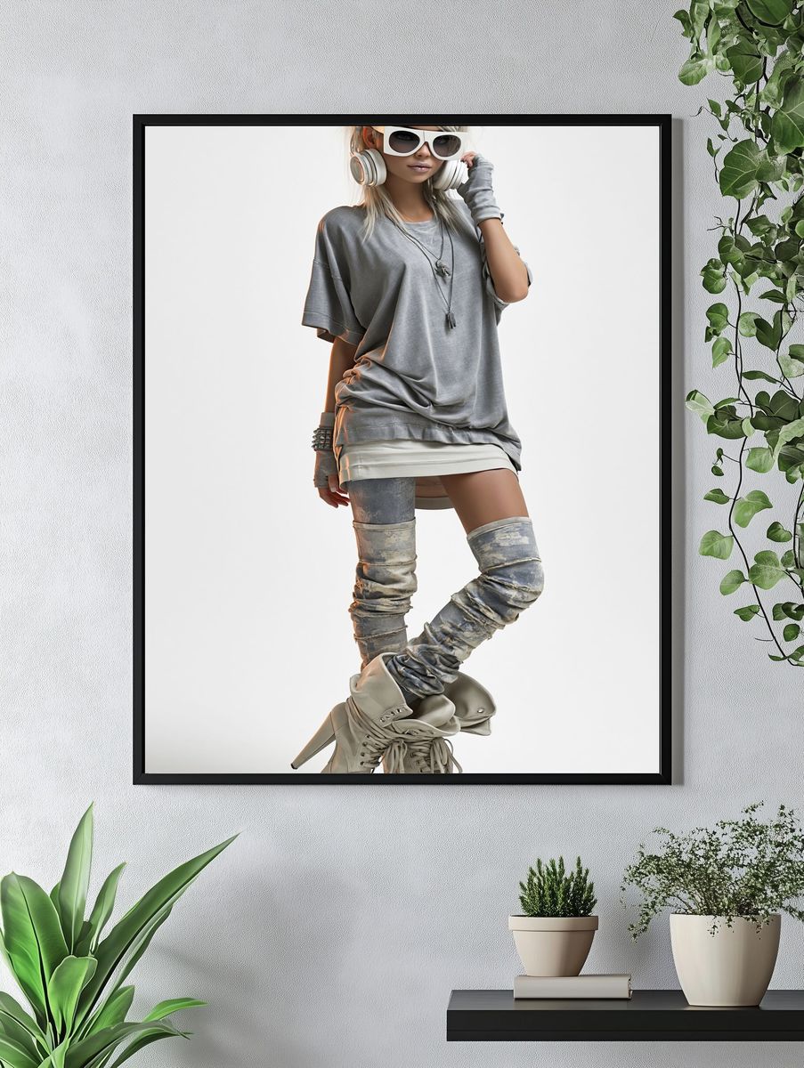 Avant-Garde Fashion Portrait Poster. — room view 4