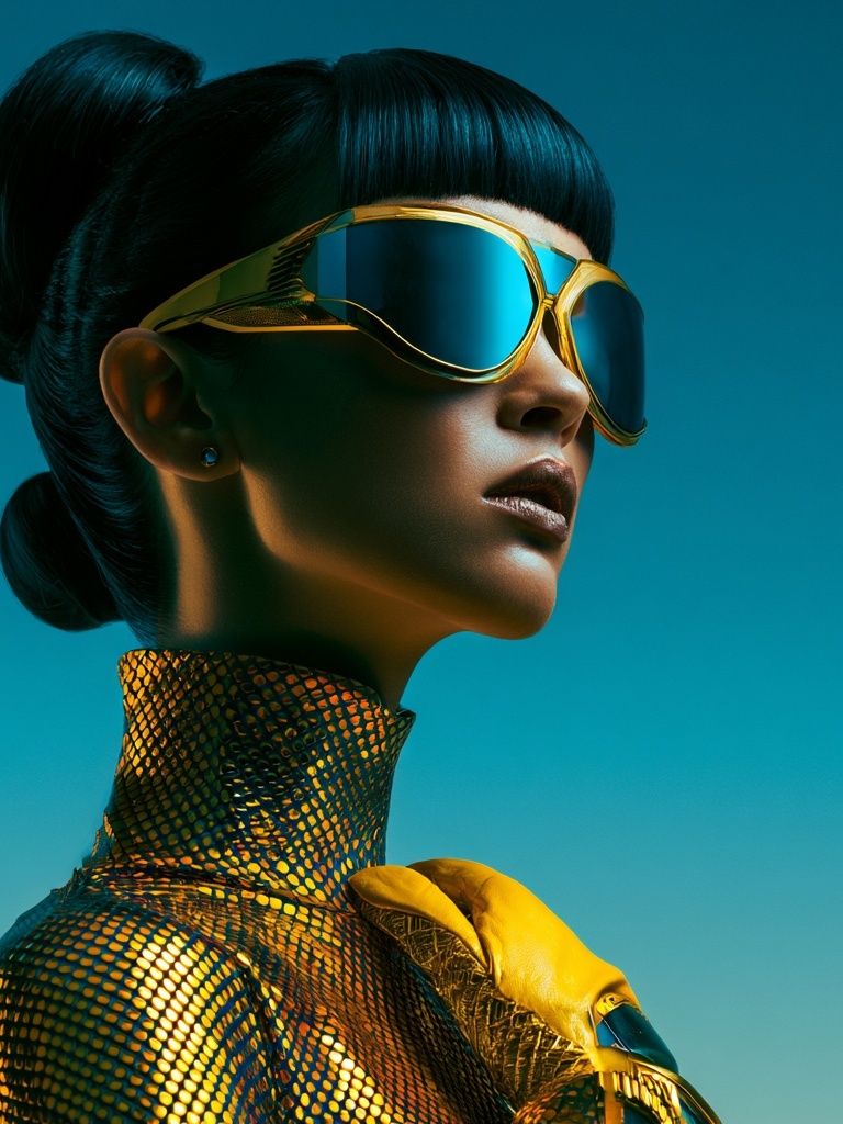Futuristic Fashion Portrait Poster. poster detail