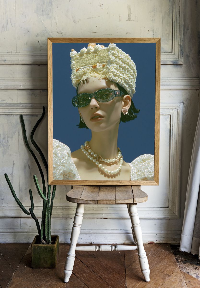 Avant-Garde Fashion Portrait Print. — room view 1