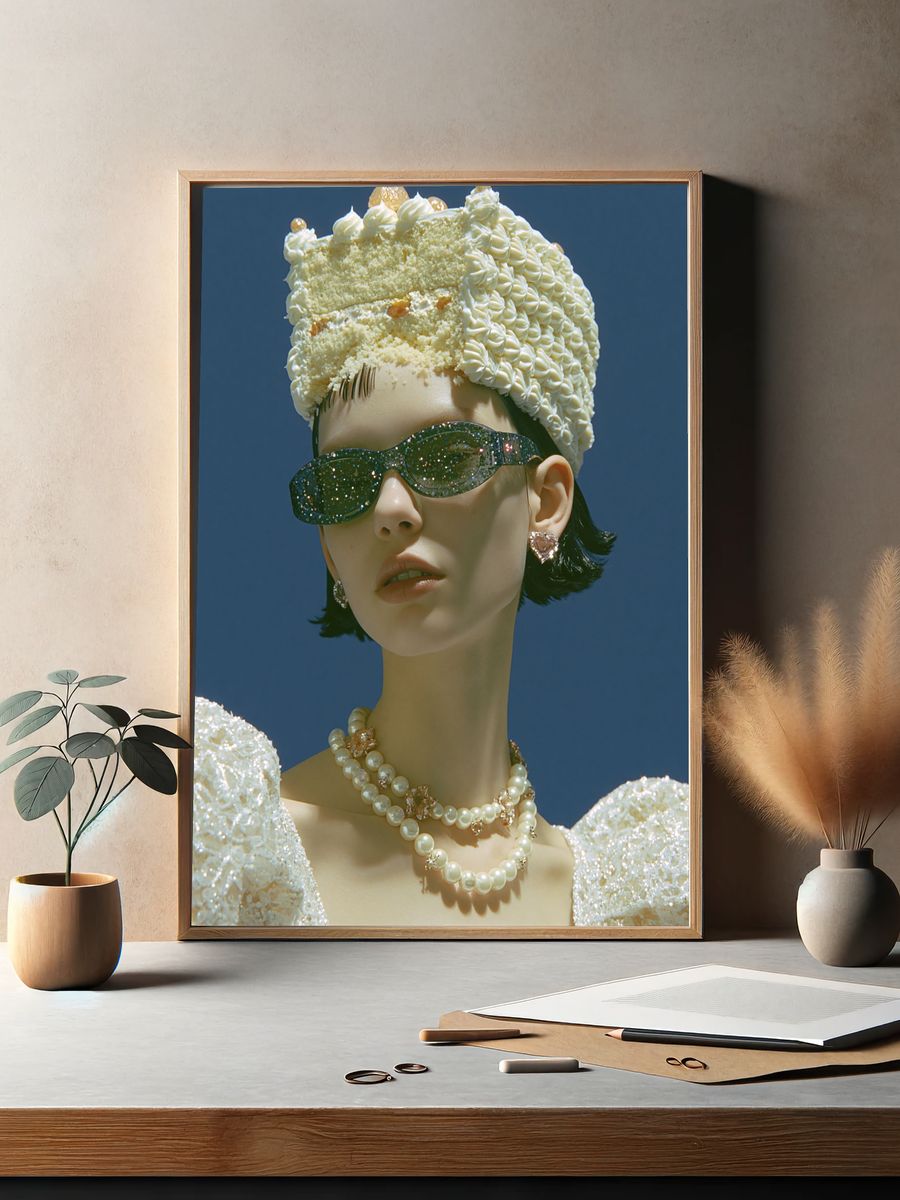 Avant-Garde Fashion Portrait Print. — room view 2
