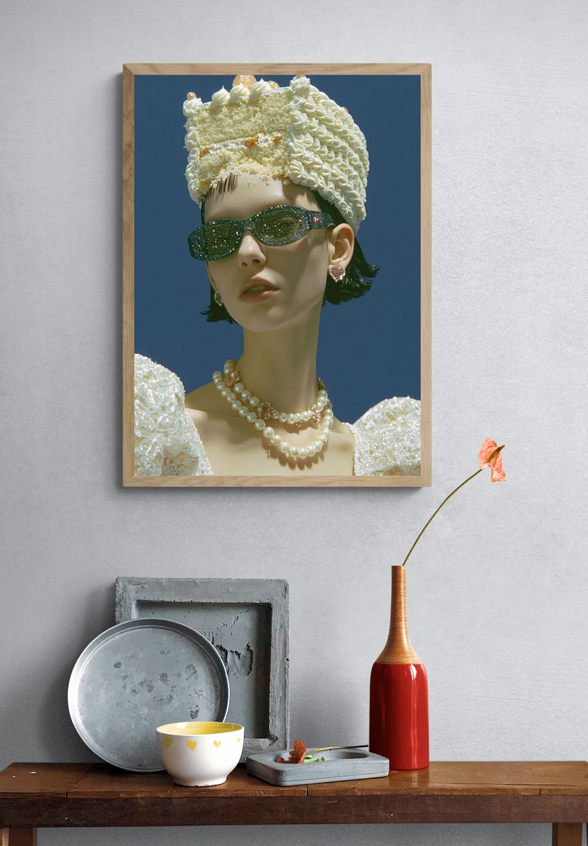 Avant-Garde Fashion Portrait Print. — room view 3