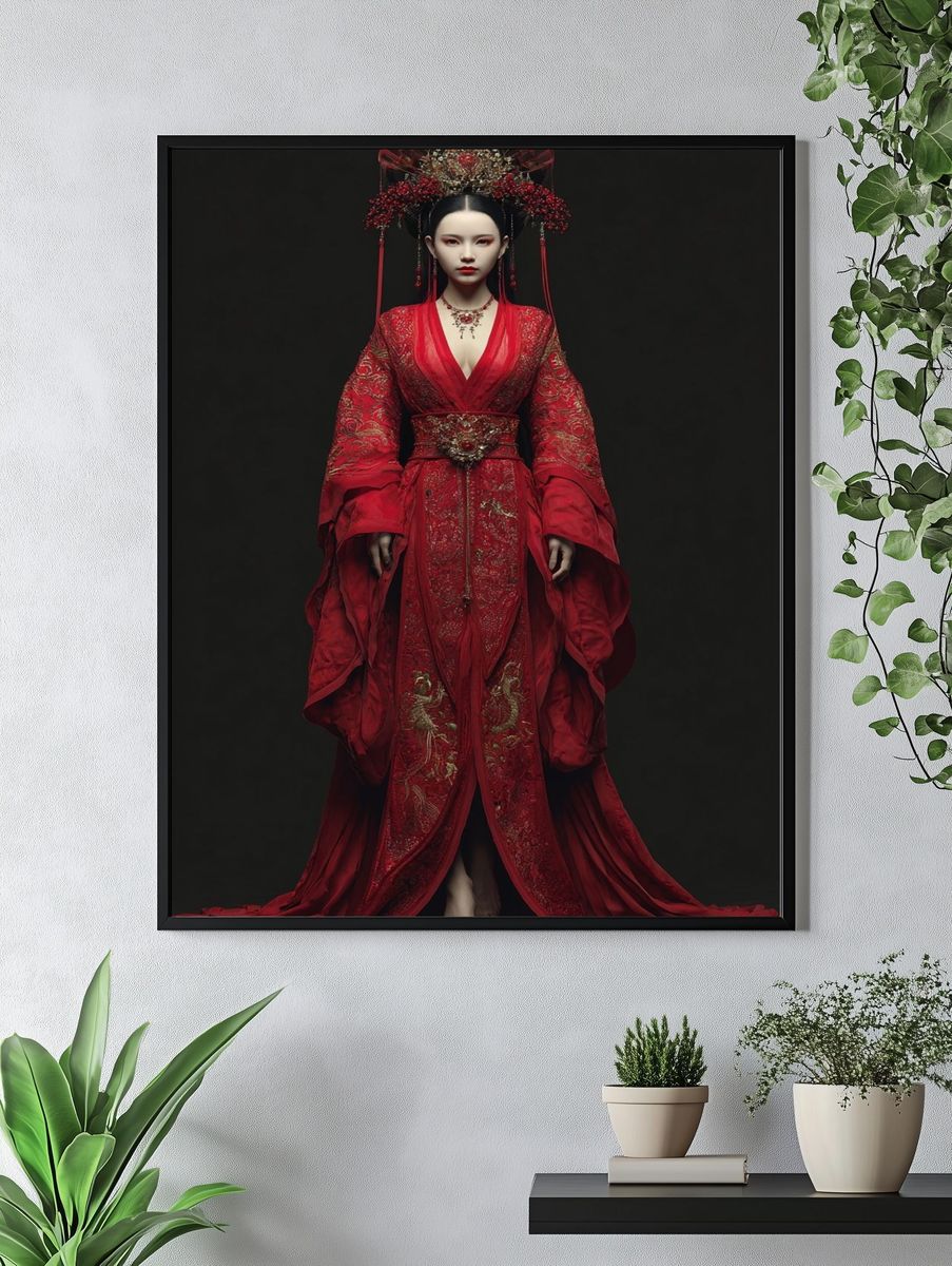 Crimson Imperial Portrait Print. — room view 4