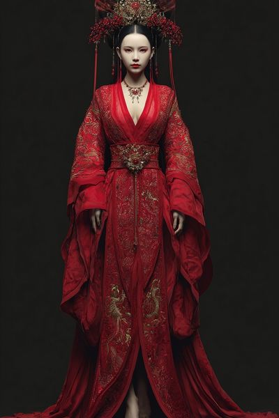 Crimson Imperial Portrait Print.