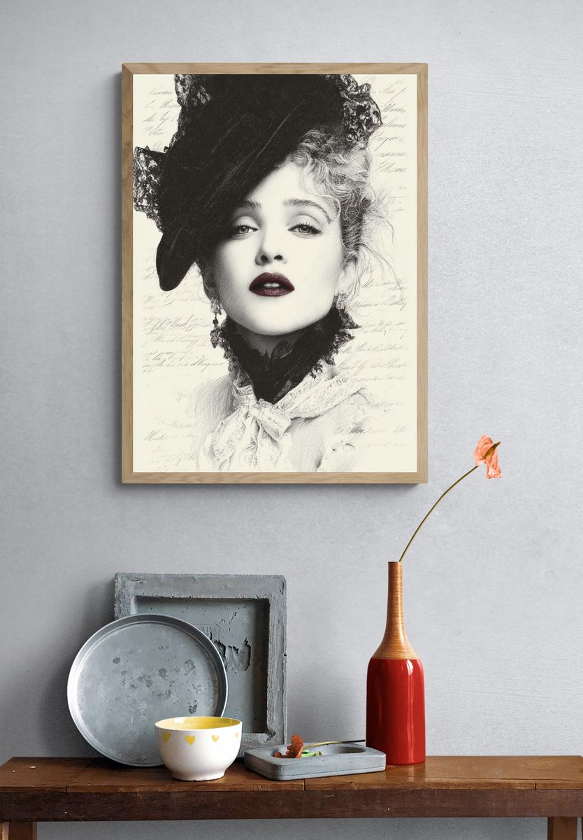 Elegant Woman Portrait Print. — room view 3