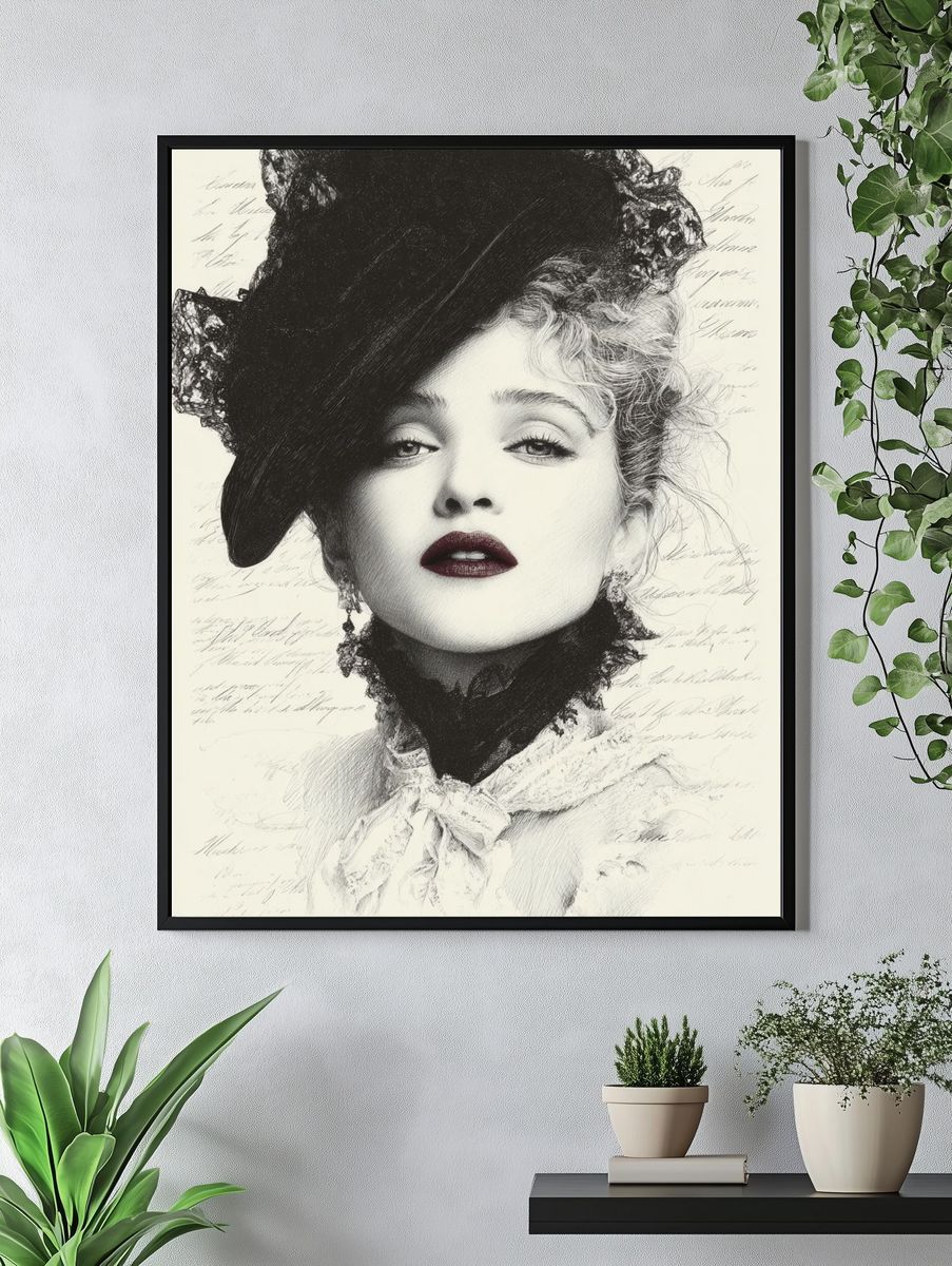 Elegant Woman Portrait Print. — room view 4