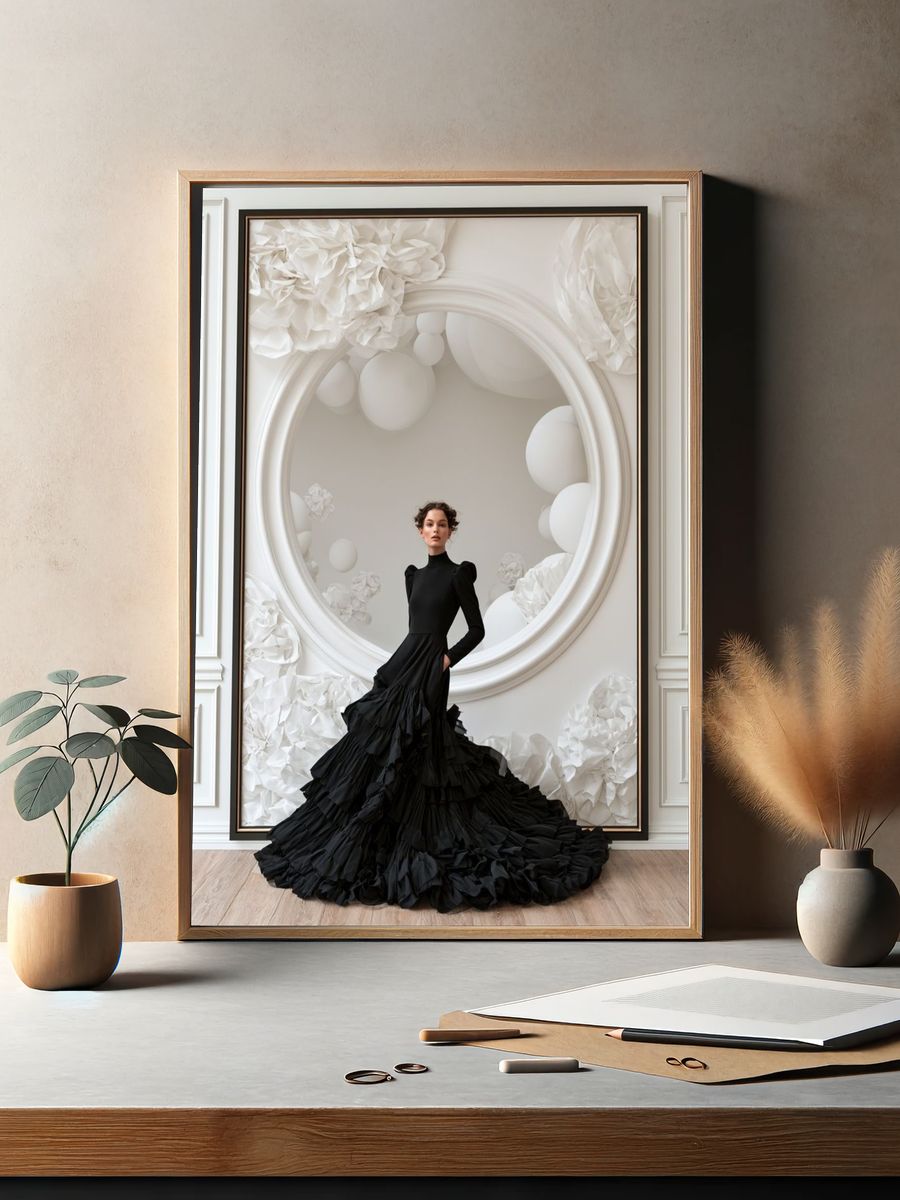 Elegant Fashion Portrait Poster. — room view 2