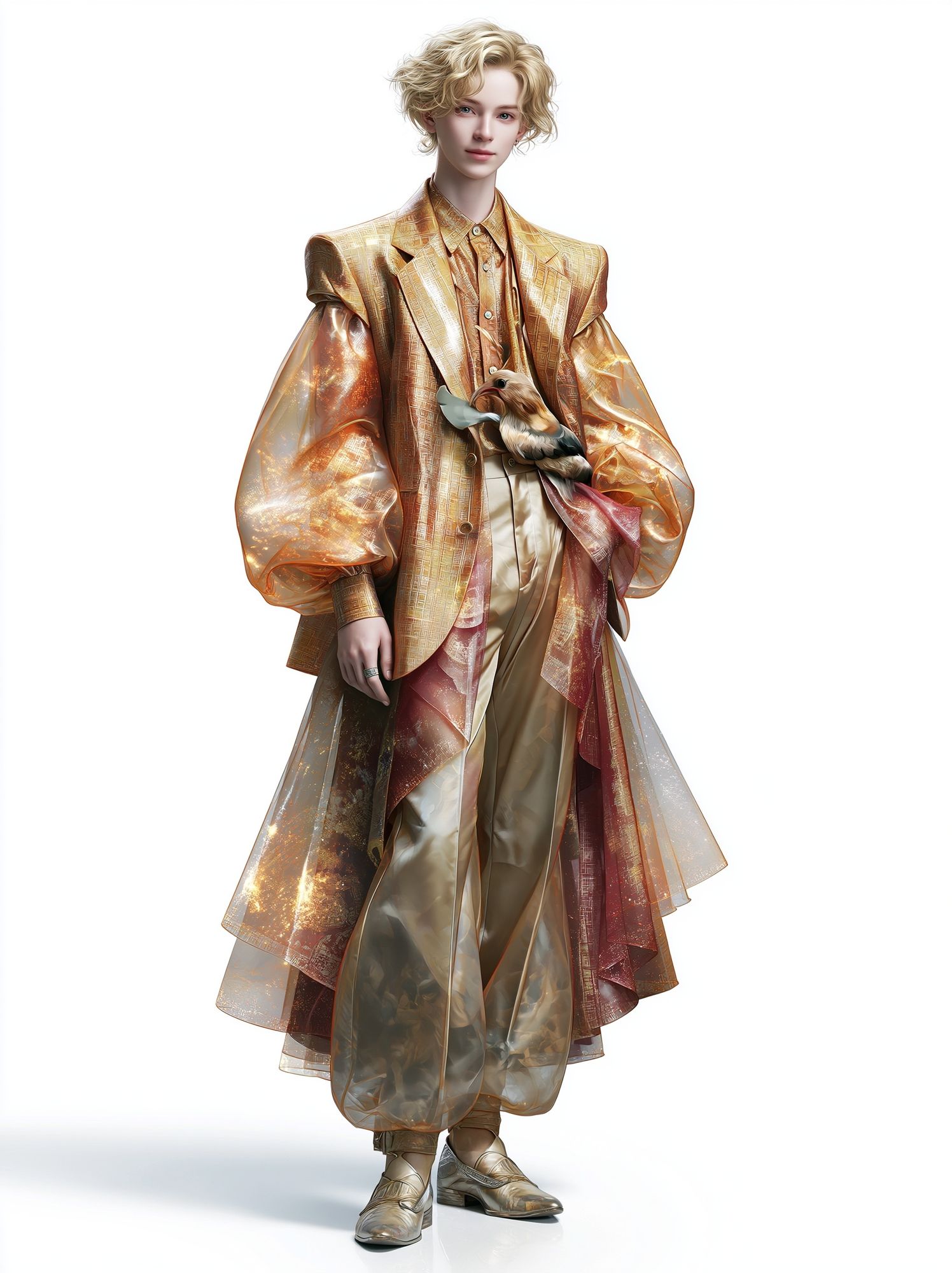 Golden Fashion Portrait Poster. poster — fashion art