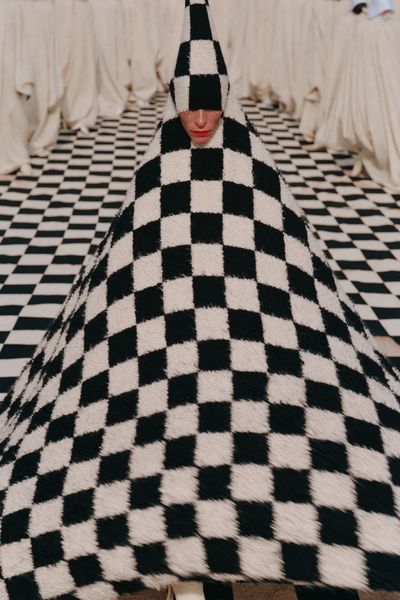 Checkerboard Couture Fashion Poster.