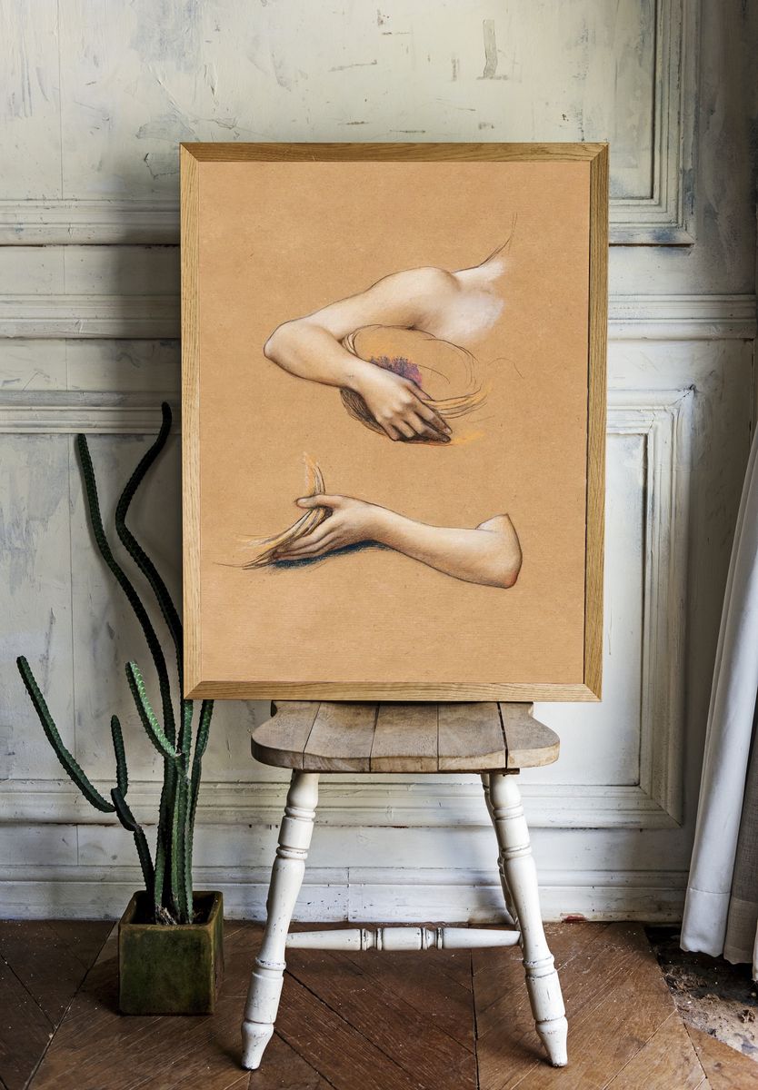 Futuristic Fashion Figure Print. room preview